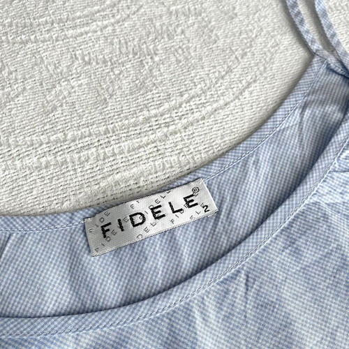 FIDELE babydoll tank top baby blue with flowers like new