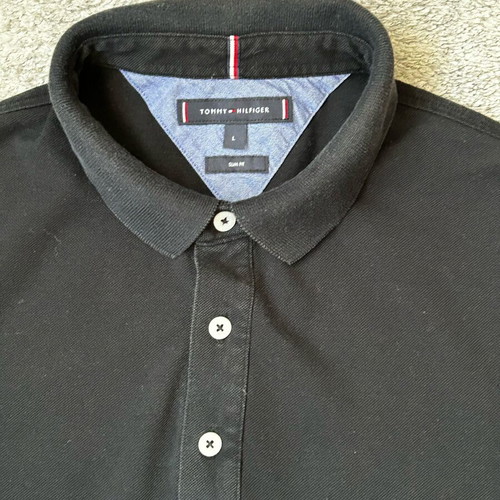 Tommy Hilfiger Core 1985 Slim Polo T-shirt used, black, size L