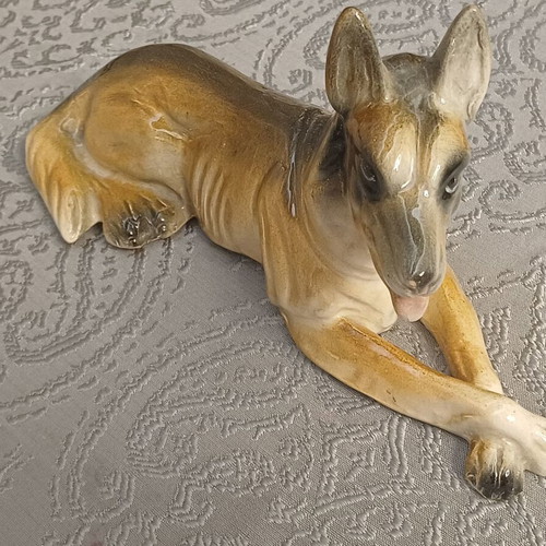 Vintage porcelain decorative figure German Shepherd like new