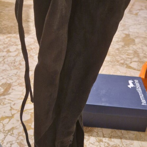 Black suede over the knee boots like new