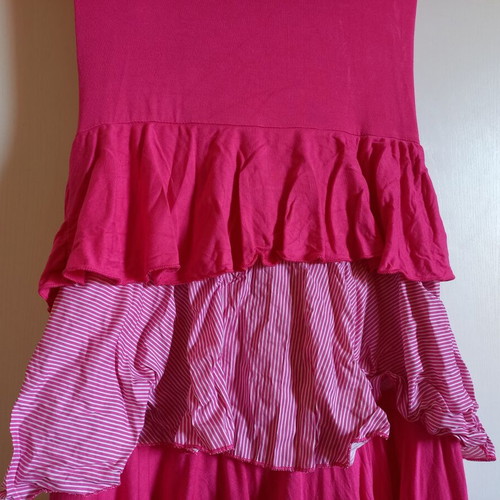 Mini dress pink mini strapless new, size S