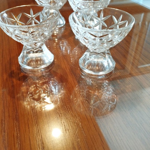 Liqueur glasses used, set of 4 pieces