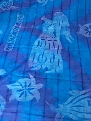 Pareo scarf like new, blue and purple, large size
