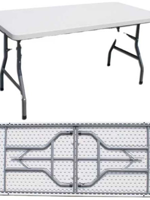 Folding catering tables like new, set of 3 with tablecloths