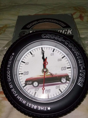 Ρολόι τοίχου Cross-Country Tyre αναλογικό, καινούργιο