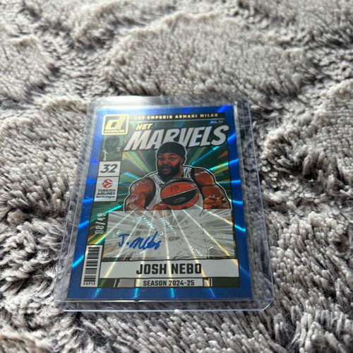 Josh Nebo 2024-25 Donruss EuroLeague Net Marvels Signatures Blue Laser card new