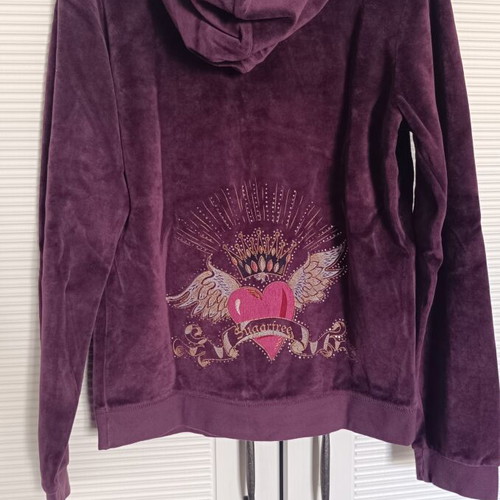 SugarFree women's velour tracksuit set like new, purple, jacket M, pants L