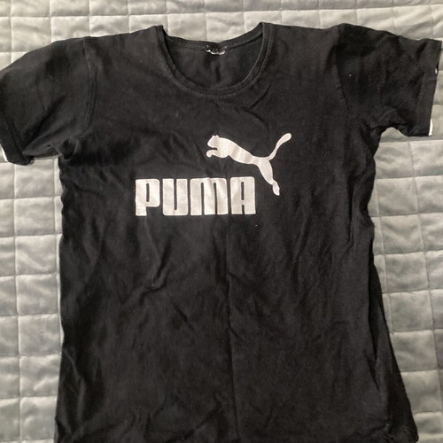 Puma kids' t-shirt used, black and white