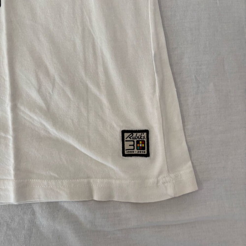 Rubik's Cube white cotton t-shirt size L used