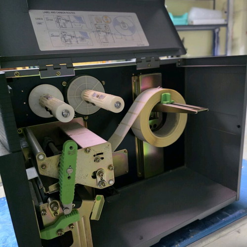 SATO CL408e industrial label printer used
