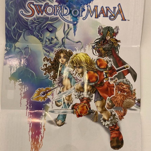 Nintendo Gameboy Advance Sword of Mana Insert Poster In very good condition Price 14 Euros