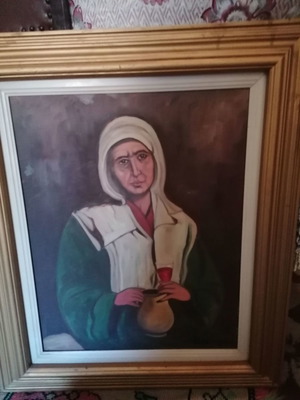 Ελαιογραφία σε μουσαμά μεταχειρισμένη, Δ. Νικολάου 1960