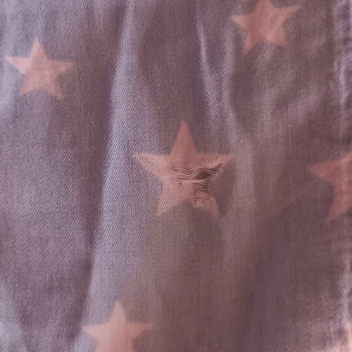 Blue shirt with star pattern used