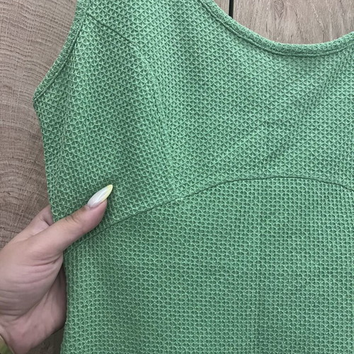 Verdy green dress size 48 like new with embossed texture