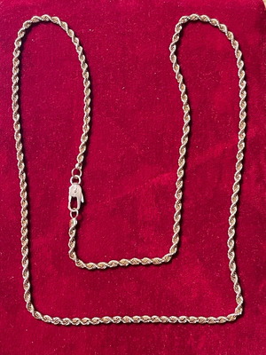 18k solid gold handmade necklace used 20.8gr 62cm