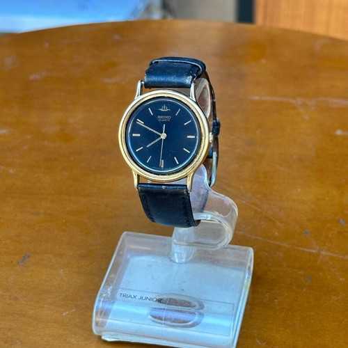 Seiko 5Y31-6030 quartz women's watch vintage used, black dial