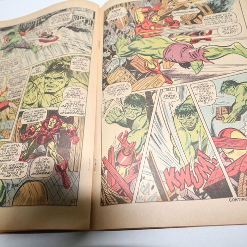 The Invincible Iron Man #9 comic used, classic Hulk battle 1969