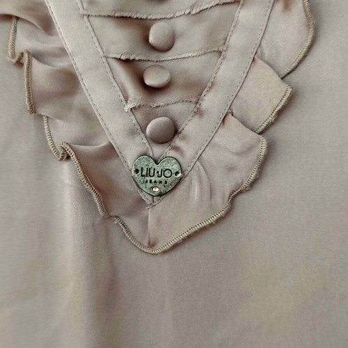 Liu Jo satin top with ruffles, new, size Medium