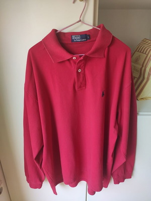 Polo Ralph Lauren ανδρικό πικέ μπλουζάκι μεταχειρισμένο, κόκκινο, μέγεθος L/XL