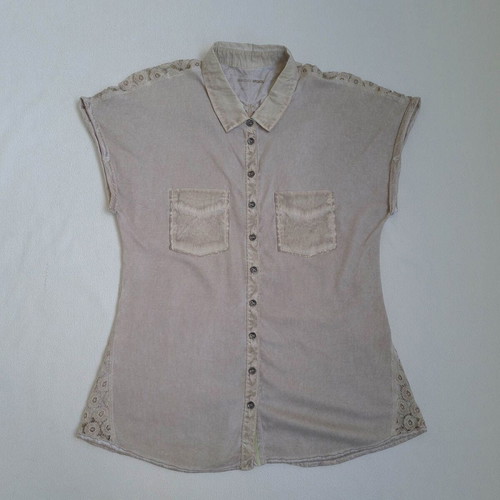 Marc Cain Sports women's shirt size L, like new, beige, lace back