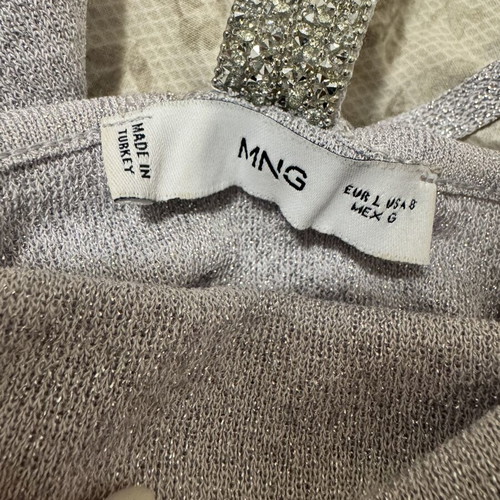 Mango glitter dress like new, grey and silver, size L
