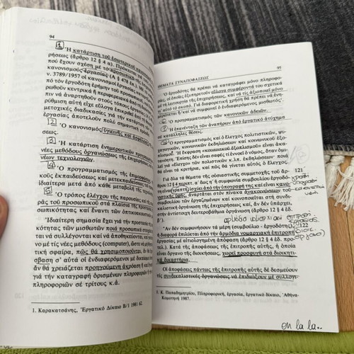 Collective Labor Law book used, with notes