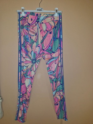 Adidas women's leggings used, size S, multicolor