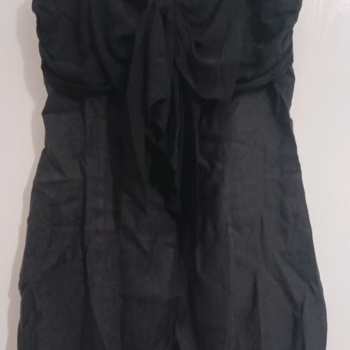 Linen dresses used, set of 2, with bow in white and black