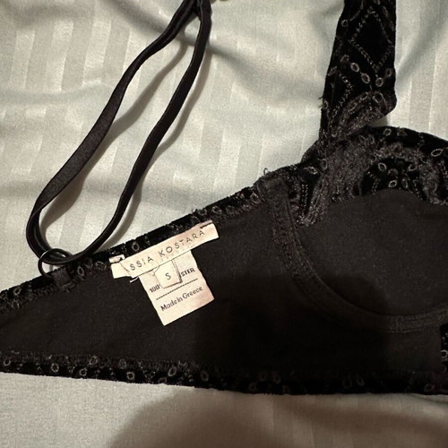 Vassia Kostara velvet top like new, size S, black