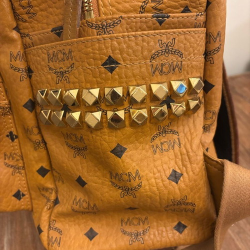 Unisex MCM backpack used, large size, beige