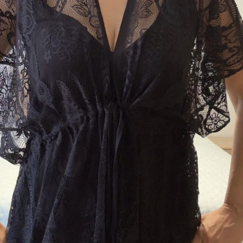 Black lace kimono beach wear one size like new