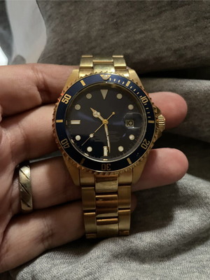 Swiss men's watch used, stainless steel, yellow