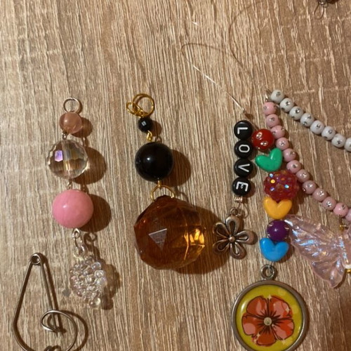 Set of various jewelry and decorative items like new, colorful