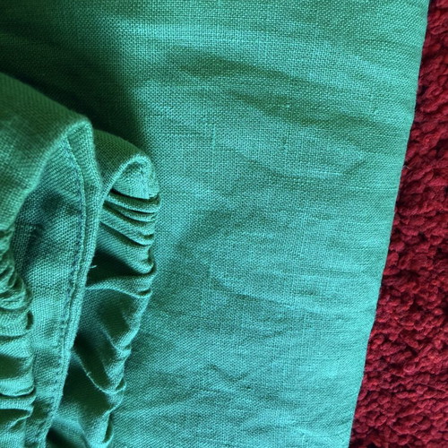 Karavan Green Linen Pants, 100% Linen, Medium