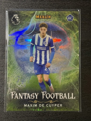 2026 Merlin Premier League Fantasy Football Maxim De Cuyper RC card like new
