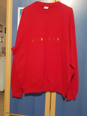 Φούτερ γυναικείο Benetton μεταχειρισμένο, κόκκινο, μέγεθος M χωρίς κουκούλα