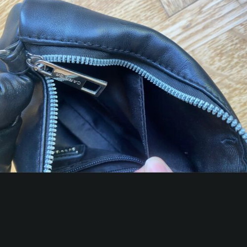 Caprice black ruched shoulder bag