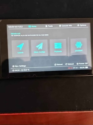 Nintendo Switch v2 modded console with 64GB microSD