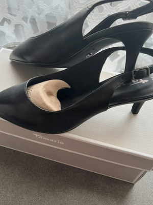 Tamaris mule pumps 7cm excellent anti touch new black size 36