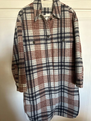 Zara checked oversized coat like new