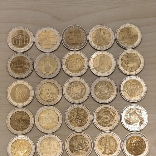 Collection of 55 different 2 euro commemorative coins