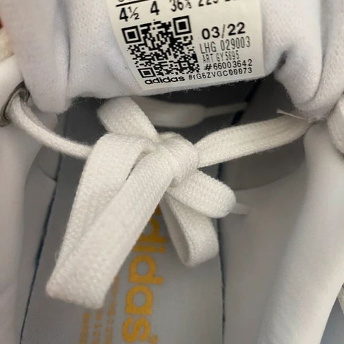 Adidas Stan Smith sneakers used, white and gold, size 36.5