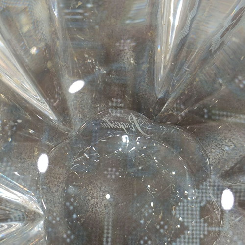MCM heavy tall crystal bowl Rogaska used with signature