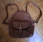 Καφέ backpack από δερματίνη σαν καινούργιο