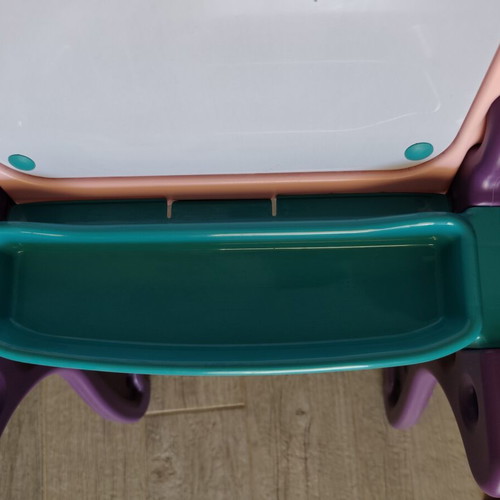 Montessori desk with drawing board and stool 2 in 1, purple-pink