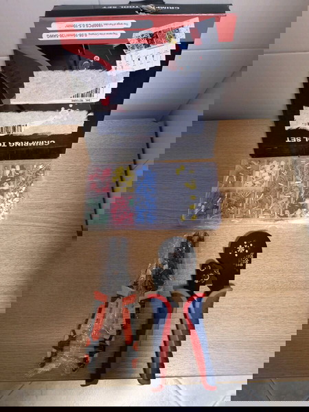 Комплект инструменти за кримпване Bedee с 1200 ферули за кабелни муфи 0.08-16 mm², клещи за кримпван