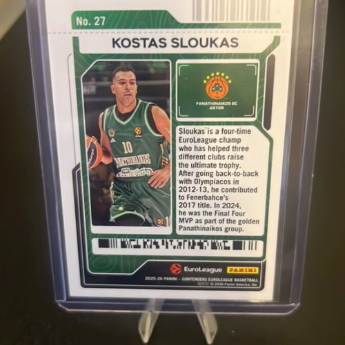 Kostas Sloukas Panini Contenders Euroleague Card new