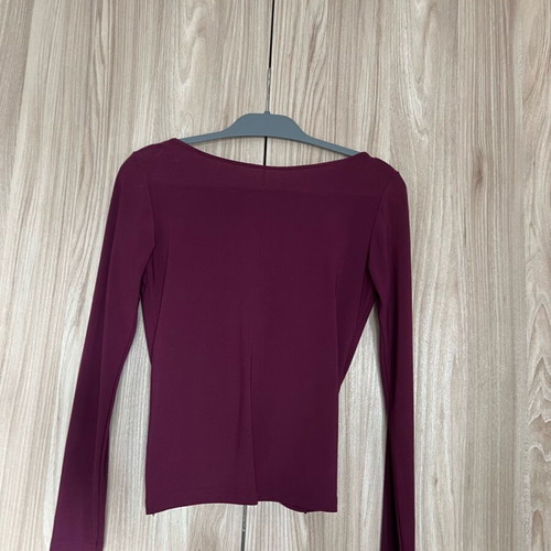 Brigitte women's long-sleeve blouse like new, purple, one size
