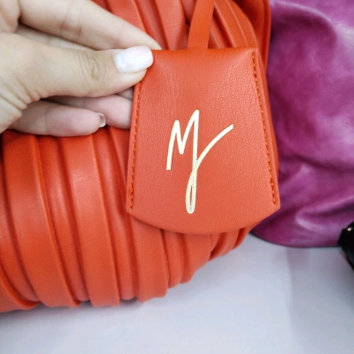 Manila Grace Jasmine Petit Plisse bag like new, orange