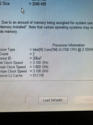 Intel Core i3-2100 Σαν καινούργιο, δοκιμασμένος επεξεργαστής 3.10GHz